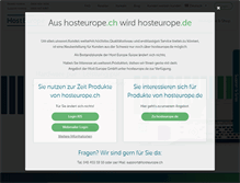 Tablet Screenshot of hosteurope.ch